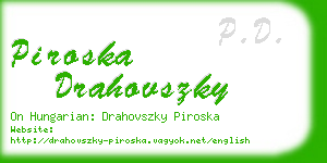 piroska drahovszky business card